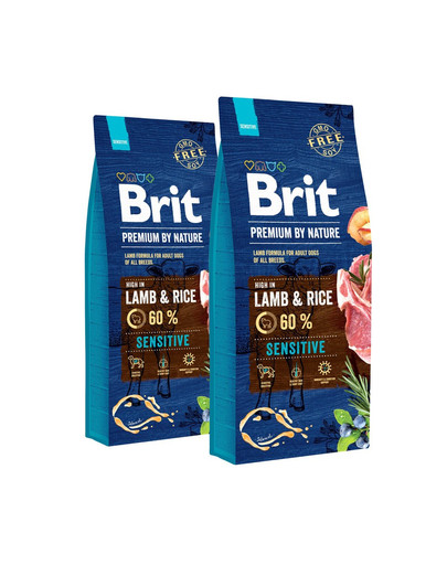 BRIT Premium By Nature Sensitive Lamb 30 kg 2 x 15 kg