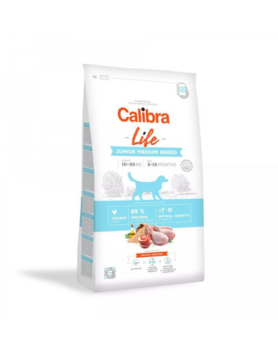 CALIBRA Dog Life Junior Medium Breed Chicken 12 kg