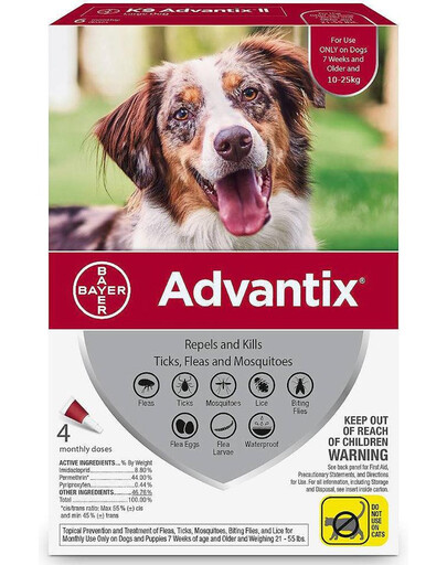 BAYER ADVANTIX Spot on pro psy od 10kg do 25kg 4x2,5ml