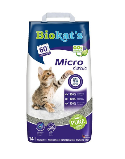 BIOKAT Micro Classic bentonitové stelivo 14 l pro kočky