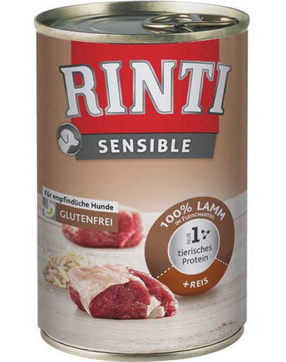 RINTI Sensible konzerva s rýží pro citlivé psy 400 g