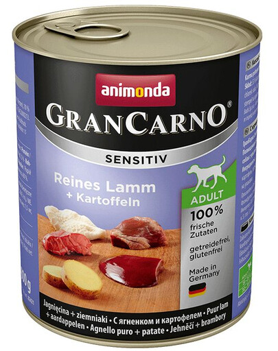 ANIMONDA Grancarno Sensitive 800 g mokré krmivo pro citlivé dospělé psy