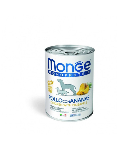 MONGE Dog Fruit Monoprotein 400 g paštika pro dospělé psy