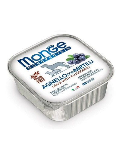 MONGE Fruit Dog Monoprotein vanička 150g