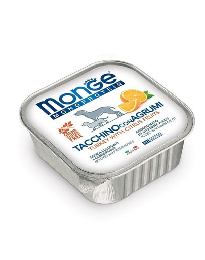 MONGE Fruit Dog Monoprotein vanička 150g