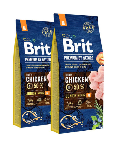 BRIT Premium By Nature Junior size  Medium M 2 x 15 kg