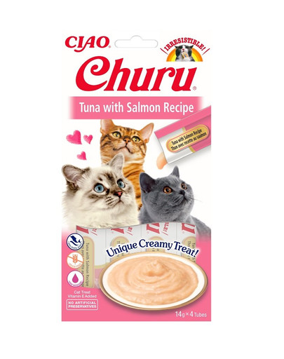 INABA Churu Cat Purée Tuna with Salmon 4x14g