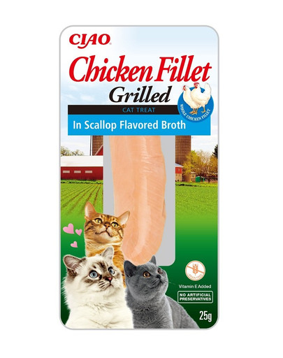 INABA CIAO Cat Chicken Fillet v mušlím vývaru 25 g