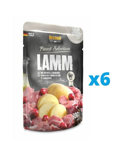 BELCANDO Jehněčí s bramborem & brusinkami 6x300 g