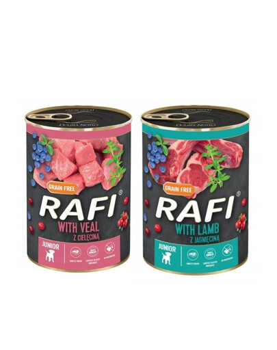 DOLINA NOTECI RAFI Junior mix příchutí (telecí, jehněčí) 36x400g