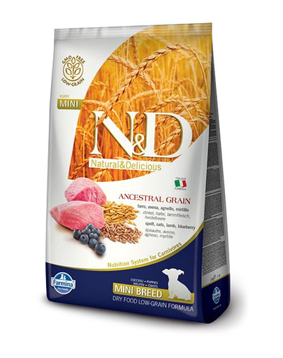 N&D Low Grain Dog Lamb & Blueberry Puppy Mini 2.5 kg