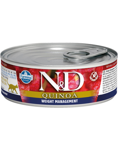 N&D Cat quinoa Weight Management Lamb & Brocolli 80g