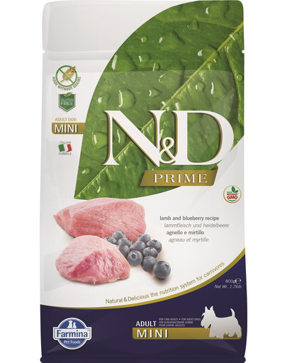 N&D Grain Free Dog Adult Mini Lamb & Blueberry 800g