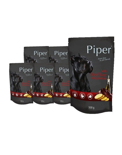 DOLINA NOTECI PIPER Hovězí játra a brambory 10x500 g