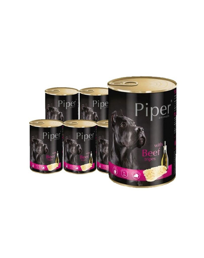 DOLINA NOTECI PIPER mokré krmivo pro dospělé psy s hovězími dršťky 24x400 g
