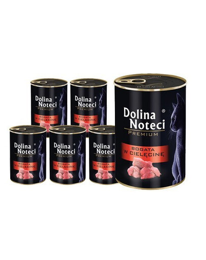 DOLINA NOTECI Premium bohaté na telecí maso pro dospělé kočky 12x400 g