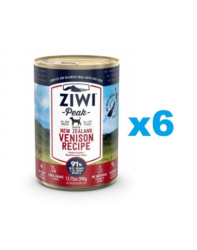 ZIWIPEAK Dog zvěřina 6x390 g