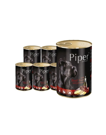 DOLINA NOTECI PIPER Hovězí játra a brambory 24x400 g