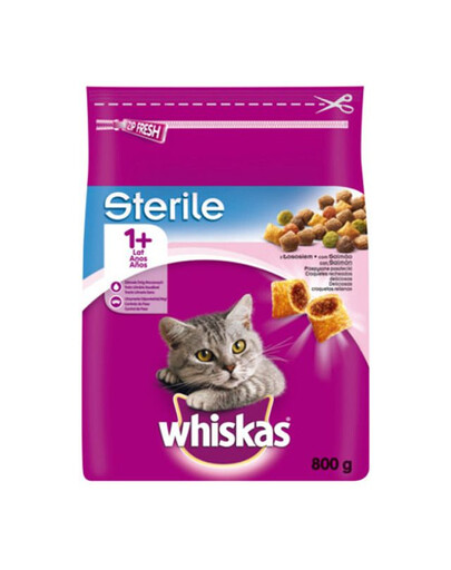 WHISKAS Suché Sterilní Kuře 800g