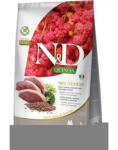 N&D Quinoa Cat Neutered Duck &Broccoli&Asparagus 1,5 kg