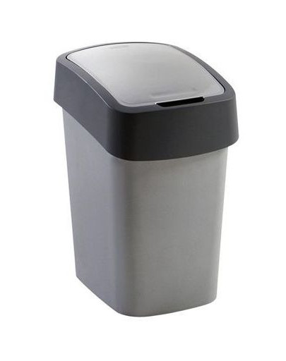 CURVER Odpadkový koš FLIP BIN 9l stříbrný/šedý