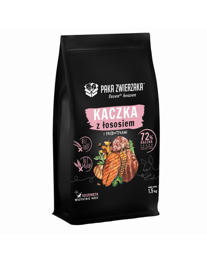 PAKA ZWIERZAKA Krmivo pro štěňata kachna a losos 1,5 kg
