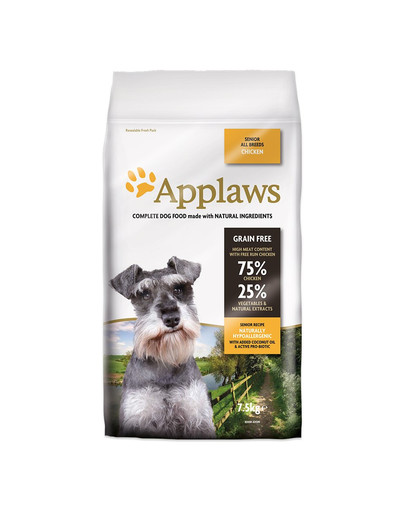 Applaws Dog Senior All Breed Chicken 7,5kg - granule pro starší psy 7+