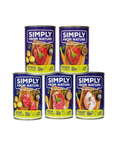 SIMPLY FROM NATURE Konzervy Mix příchutí 30 x 400g