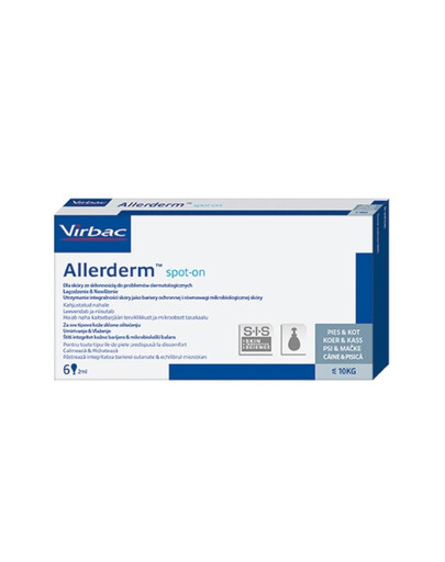 VIRBAC Allederm Spot-on 2 ml dla kotów i małych psów (<10 kg) x 6 pipet