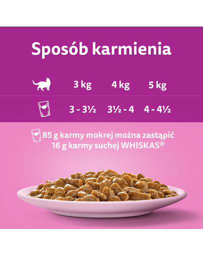 WHISKAS Adult 85g mokré krmivo pro dospělé kočky v lososové omáčce