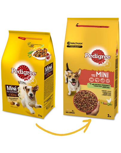 PEDIGREE Vital Protection Mini 2kg s kuřecím masem a zeleninou pro dospělé psy malých plemen