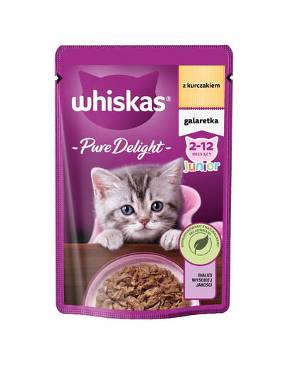 WHISKAS Junior 85g kapsička mokrého krmiva pro koťata s kuřecím masem v želé