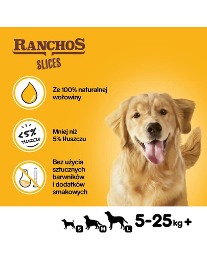 PEDIGREE Ranchos Slices 60g – psí pamlsky s hovězím masem