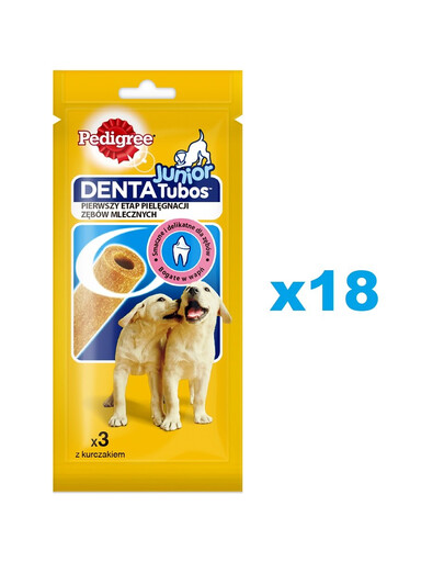 PEDIGREE DentaTubos Junior 18x72 g krmivo pro štěňata s kuřecí příchutí