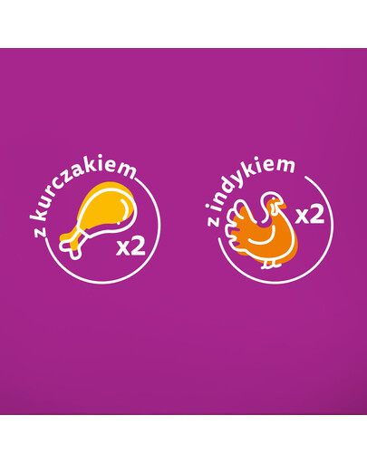 WHISKAS Senior 85g Poultry Feast mokré krmivo pro starší kočky v želé s: kuřecím masem, krůtou