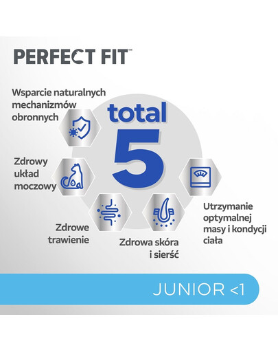 PERFECT FIT Junior <1 Kompletní krmivo pro koťata bohaté na kuřecí maso 7 kg