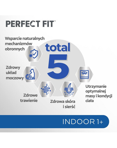 PERFECT FIT Indoor 1+ Bohaté na kuře, 7 kg kompletní suché krmivo pro dospělé kočky