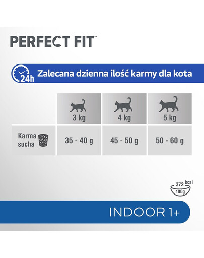 PERFECT FIT Indoor 1+ Bohaté na kuře, 7 kg kompletní suché krmivo pro dospělé kočky