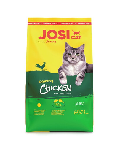 JOSERA JosiCat Crunchy Chicken 650g s drůbežím masem pro dospělé kočky