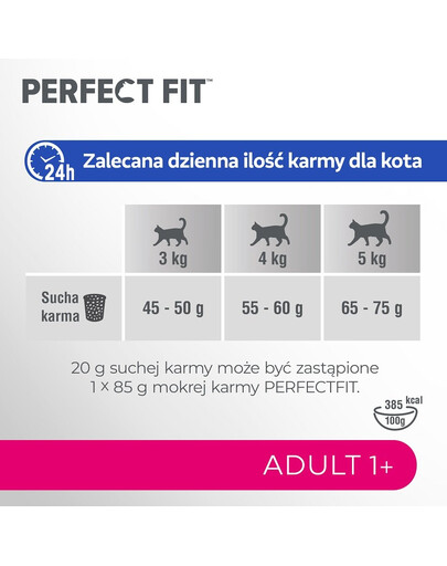 PERFECT FIT Adult 1+ Kompletní suché krmivo s vysokým obsahem hovězího masa pro dospělé kočky o hmotnosti 7 kg