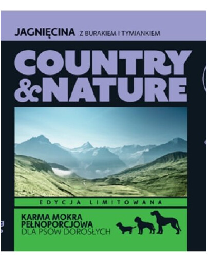 COUNTRY&NATURE Bezzbożowa karma jagnięcina 800 g