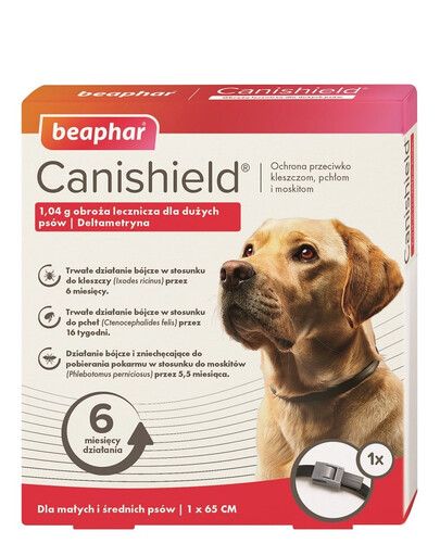 BEAPHAR Canishield L 65 cm terapeutický obojek s deltametrinem pro psy
