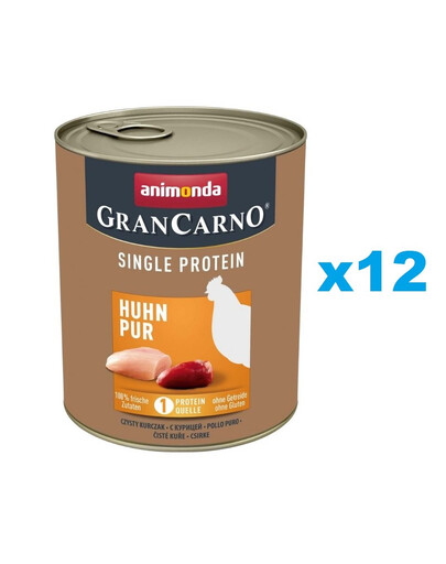 ANIMONDA Gran Carno Single Protein Adult Chicken 12x800 g kuřecí pro dospělé psy