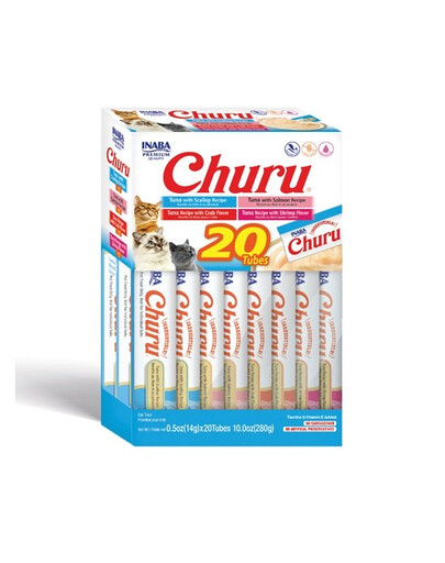 INABA Churu Varieties Tuna&Seafood 20x14g mořské plody s tuňákem pro kočky