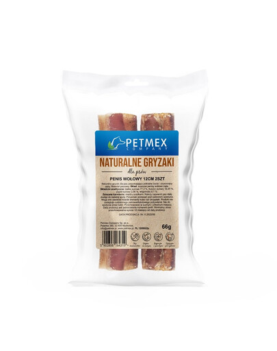 PETMEX Hovězí úd řezaný 12cm 2ks