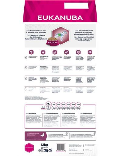 EUKANUBA Daily Care S-XL Adult Duck 12kg jednoproteinové krmivo pro dospělé psy