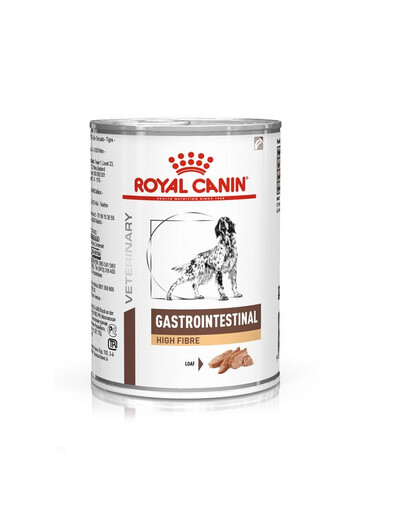 ROYAL CANIN Veterinary Gastrointestinal High Fiber paštika 410g dietní krmivo pro psy