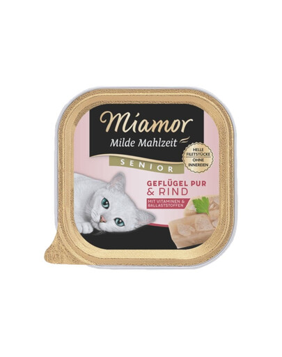 MIAMOR Milde Mahlzeit Senior Poultry Pure&Beef 100g drůbež a hovězí maso