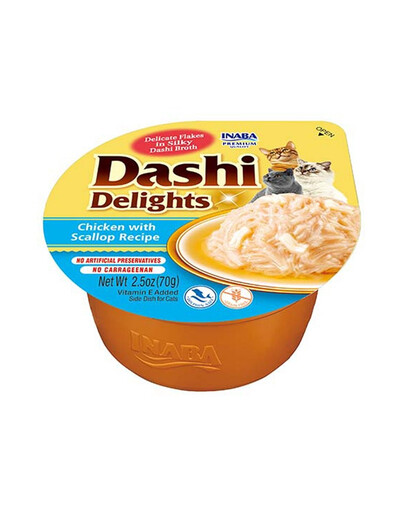 INABA Cat Dashi Delights Chicken and Scallops 70 g