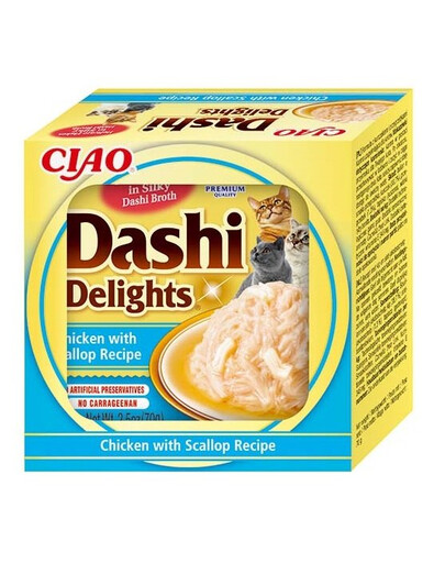 INABA Cat Dashi Delights Chicken and Scallops 70 g